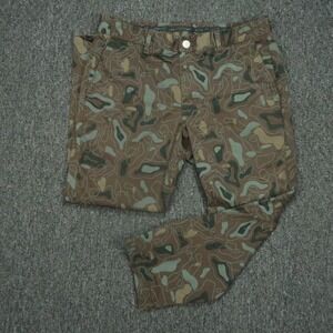 Bonobos Pants Men 33x26 Brown Maide Golf Print Performance Trouser
